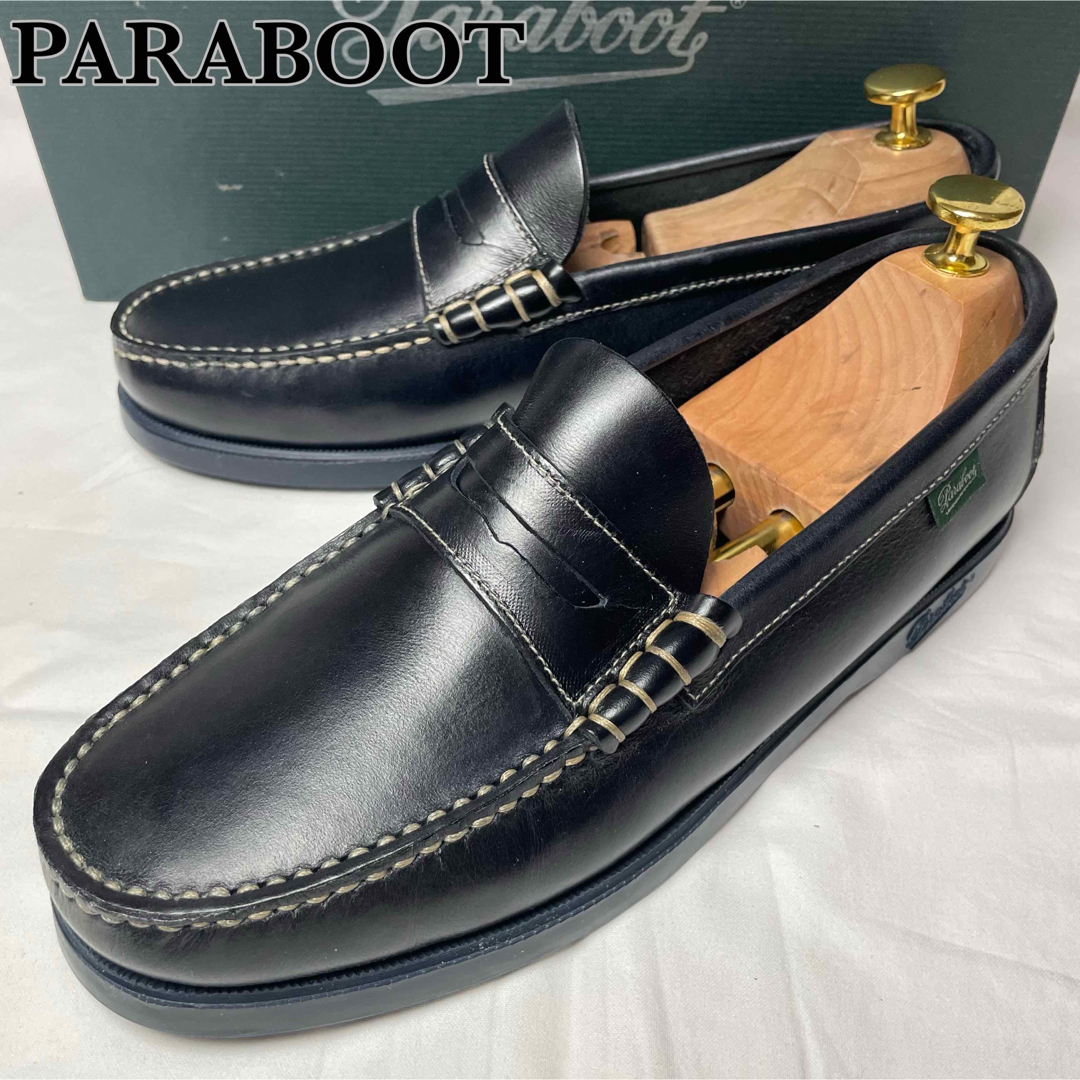 美品】PARABOOT CORAUX コロー コインローファー-