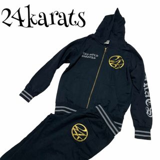 24karats  半袖　半ズボン　セットアップ　ブラック　Lサイズ