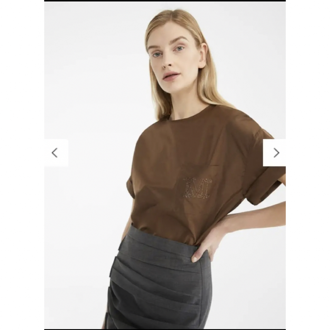 Max Mara(マックスマーラ)の新品タグ付き◆MAX MARA タフタTシャツ レディースのトップス(シャツ/ブラウス(半袖/袖なし))の商品写真