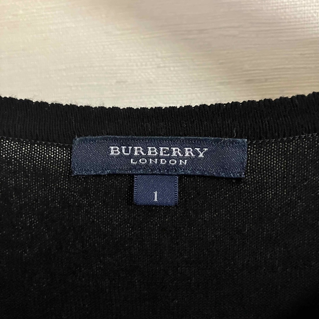 BURBERRY(バーバリー)のバーバリー　ロンドンBURBERRY LONDON ブラック 半袖 ニット レディースのトップス(ニット/セーター)の商品写真