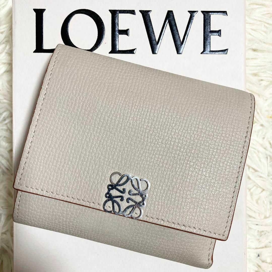 LOEWE - ロエベ アナグラム 8cc コンパクトフラップウォレット 三