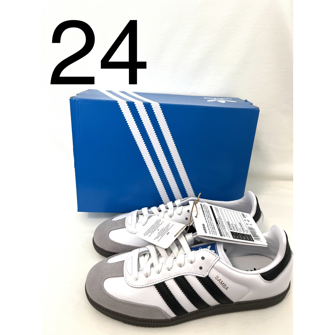 24 adidas samba og サンバ オージー ホワイト 白 スニーカー靴/シューズ