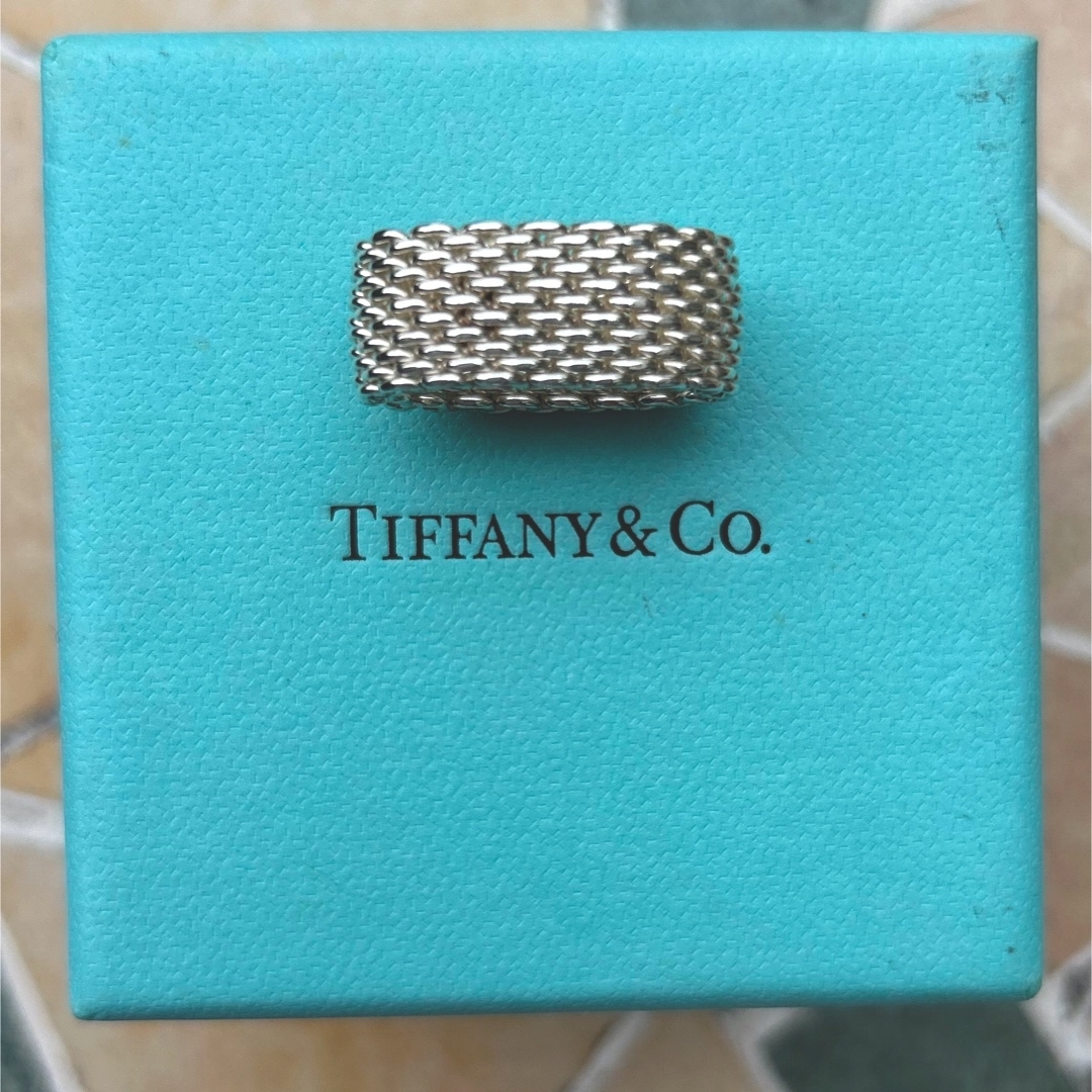 TIFFANY&Co.ティファニーサマセット　メッシュリング　美品