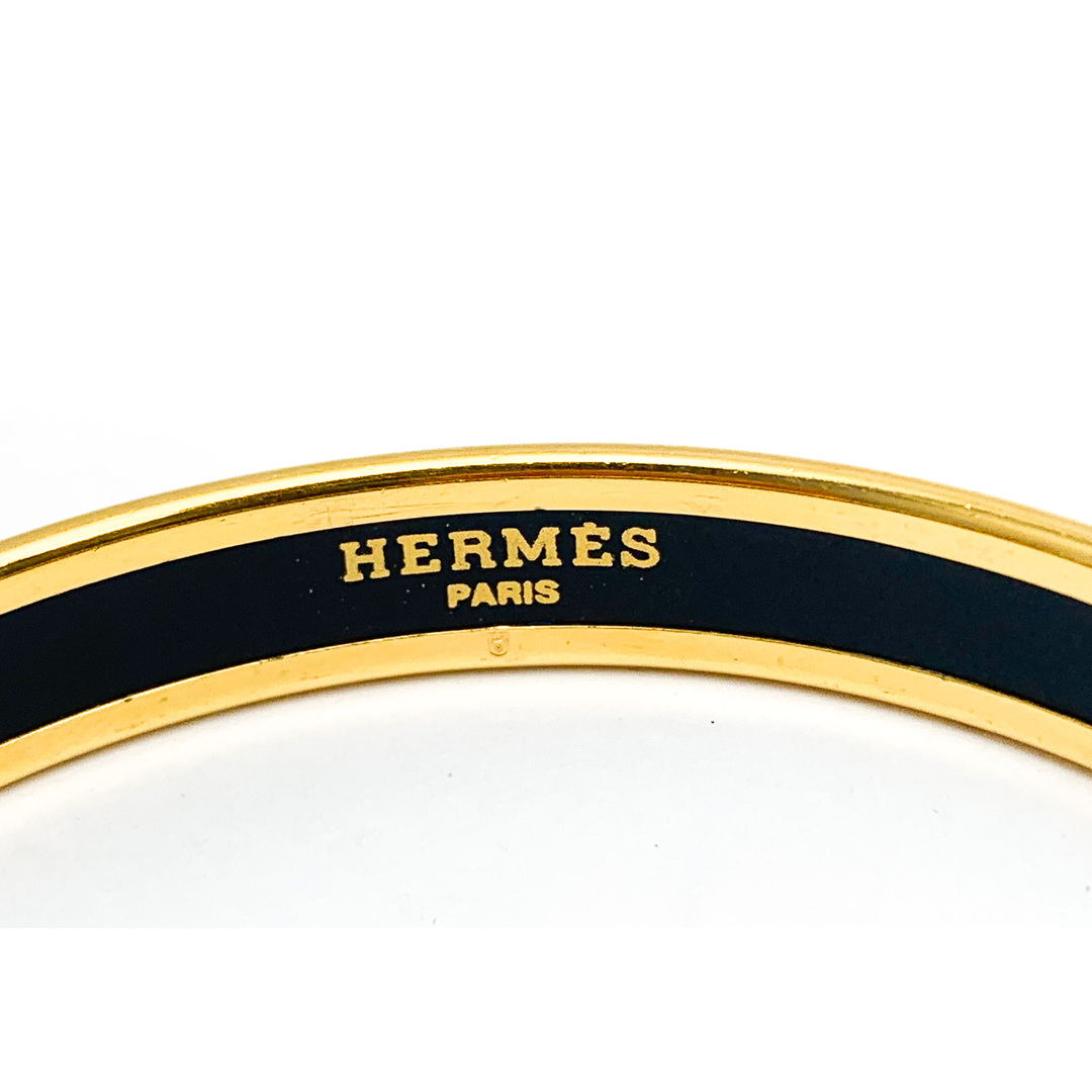 HERMES エルメス エナメル エマイユPM ゴールド金具 バングル ブレスレット アクセサリー 6