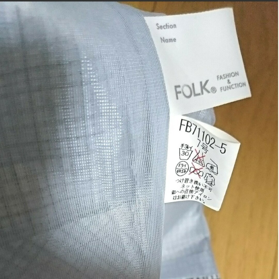 FOLK(フォーク)の美品！事務服 制服 OL制服 フォーク オーバーブラウス S 7号 シャツ レディースのトップス(シャツ/ブラウス(半袖/袖なし))の商品写真