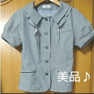 フォーク(FOLK)の美品！事務服 制服 OL制服 フォーク オーバーブラウス S 7号 シャツ(シャツ/ブラウス(半袖/袖なし))