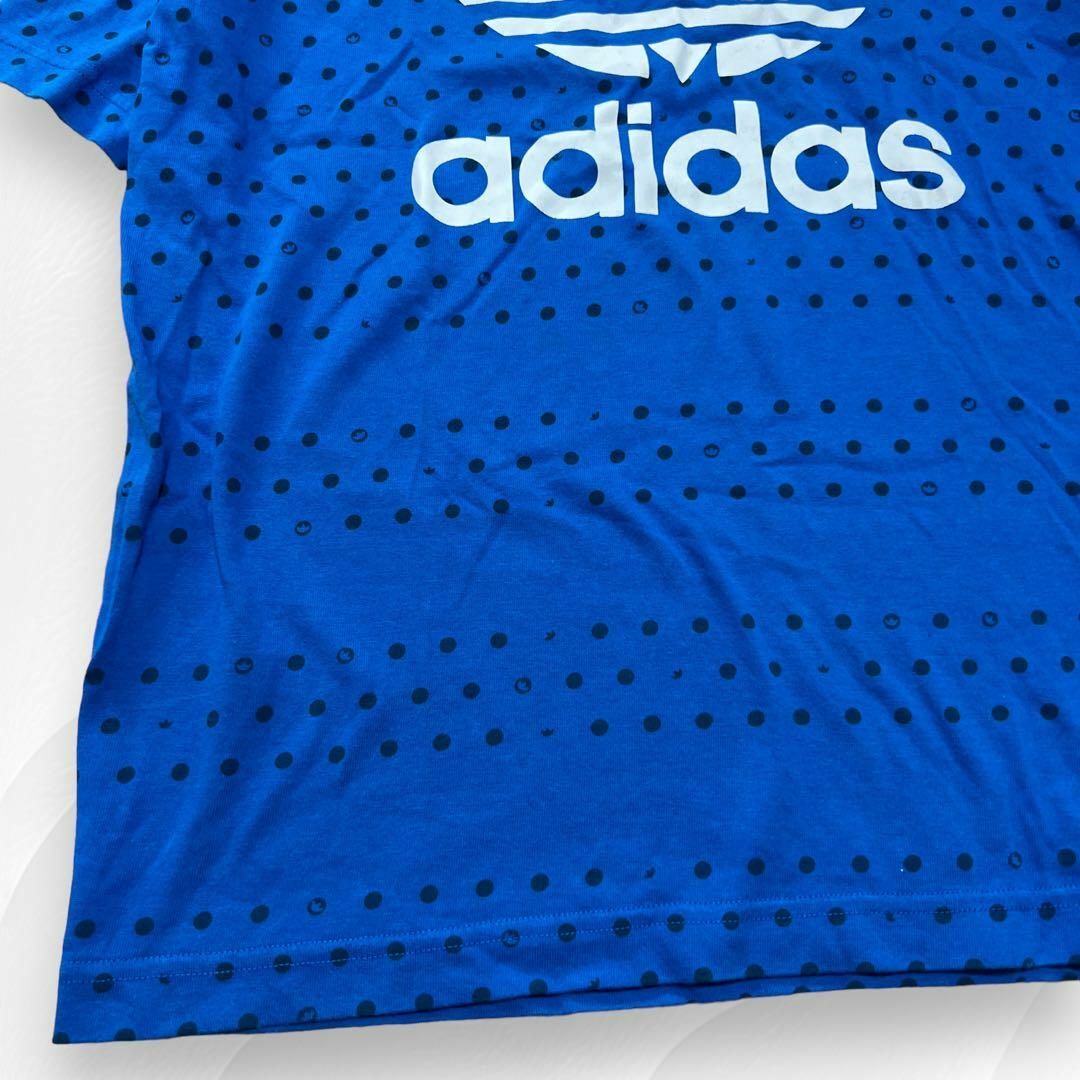 adidas(アディダス)のadidas アディダス Tシャツ ドット柄 トレフォイル ブルー M メンズのトップス(Tシャツ/カットソー(半袖/袖なし))の商品写真