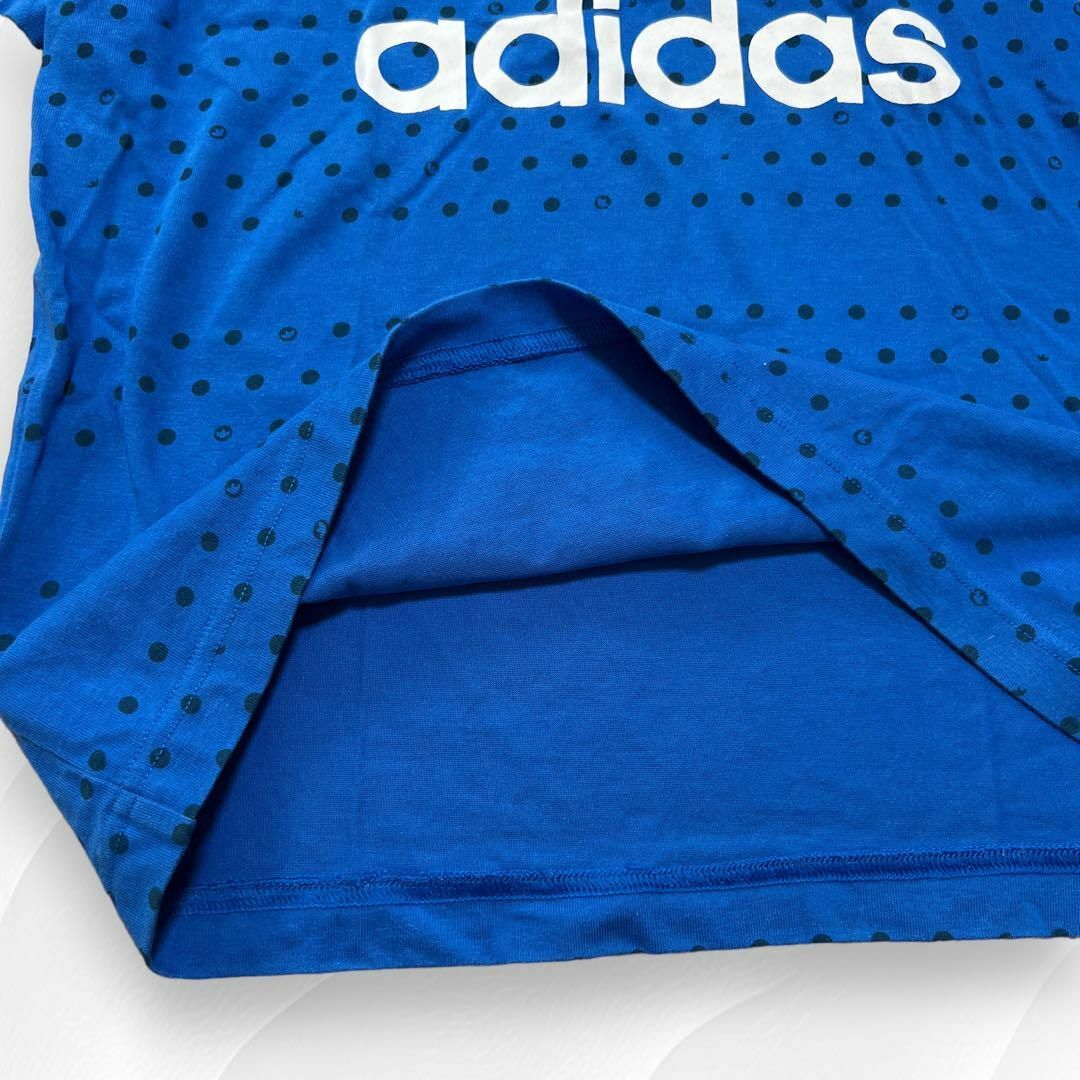 adidas(アディダス)のadidas アディダス Tシャツ ドット柄 トレフォイル ブルー M メンズのトップス(Tシャツ/カットソー(半袖/袖なし))の商品写真