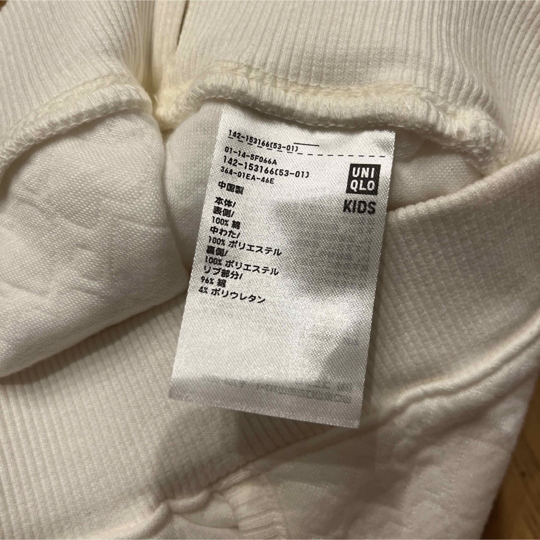 ユニクロ　UNIQLO  キルトスカート　白　L キッズ/ベビー/マタニティのキッズ服女の子用(90cm~)(スカート)の商品写真