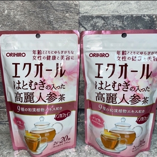 オリヒロ(ORIHIRO)のはなちゃん様　オリヒロ　エクオールはとむぎの入った高麗人参茶　20袋×2(健康茶)