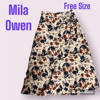 ミラオーウェン(Mila Owen)の処分前セール［美品］ミラオーウェン　花柄スカート(ロングスカート)