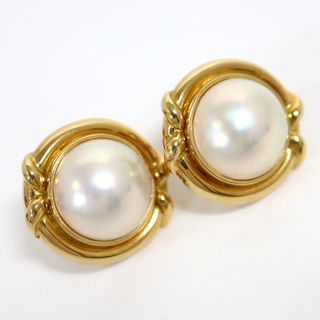 タサキ(TASAKI)の【TASAKI】TASAKI マベパールイヤリング K18YG 12mm 9.4g/br2958tg(イヤリング)