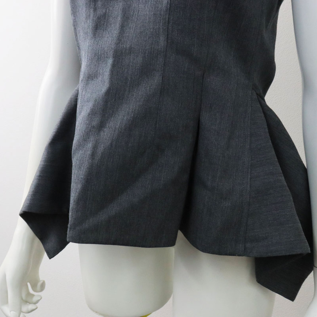 美品 シーニュ cygne ビスチェ Annie 1/グレー ペプラム フレア ウール