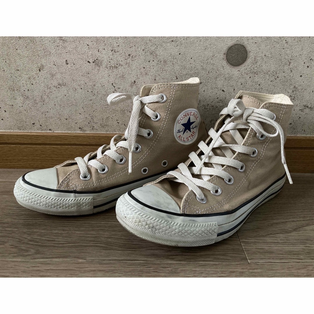 CONVERSE - コンバース ハイカット ベージュ 23.5cmの通販 by めい's