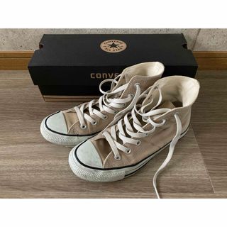 コンバース(CONVERSE)のコンバース　ハイカット　ベージュ　23.5cm(スニーカー)