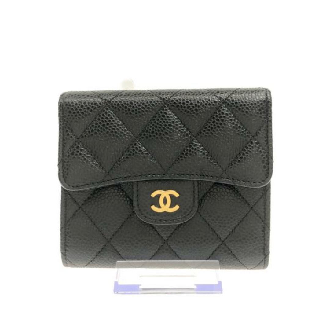 CHANEL(シャネル)のシャネル 3つ折り財布美品  マトラッセ 黒 レディースのファッション小物(財布)の商品写真