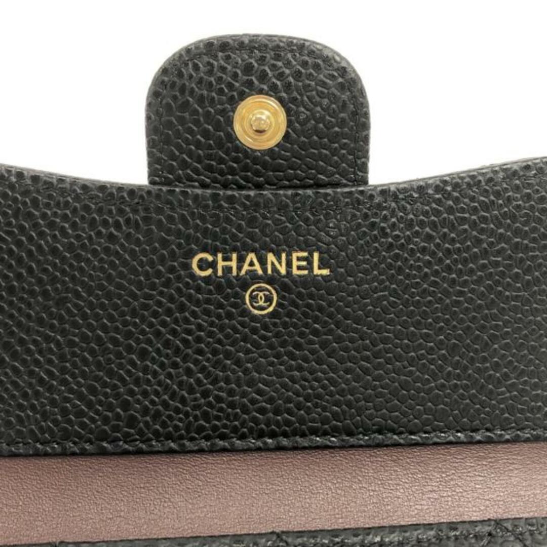 CHANEL(シャネル)のシャネル 3つ折り財布美品  マトラッセ 黒 レディースのファッション小物(財布)の商品写真