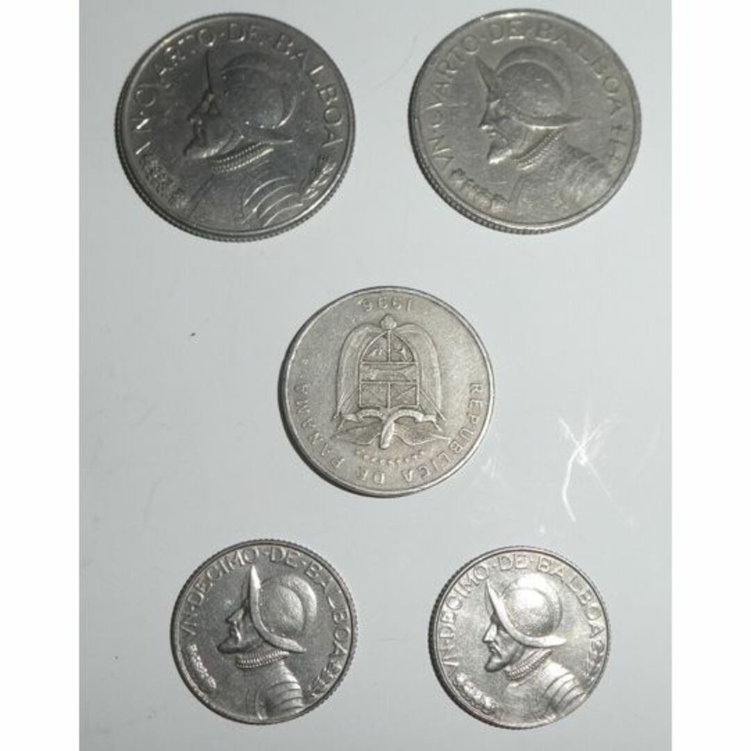  パナマ　コイン5枚セット　　Panama 5　coins エンタメ/ホビーの美術品/アンティーク(貨幣)の商品写真