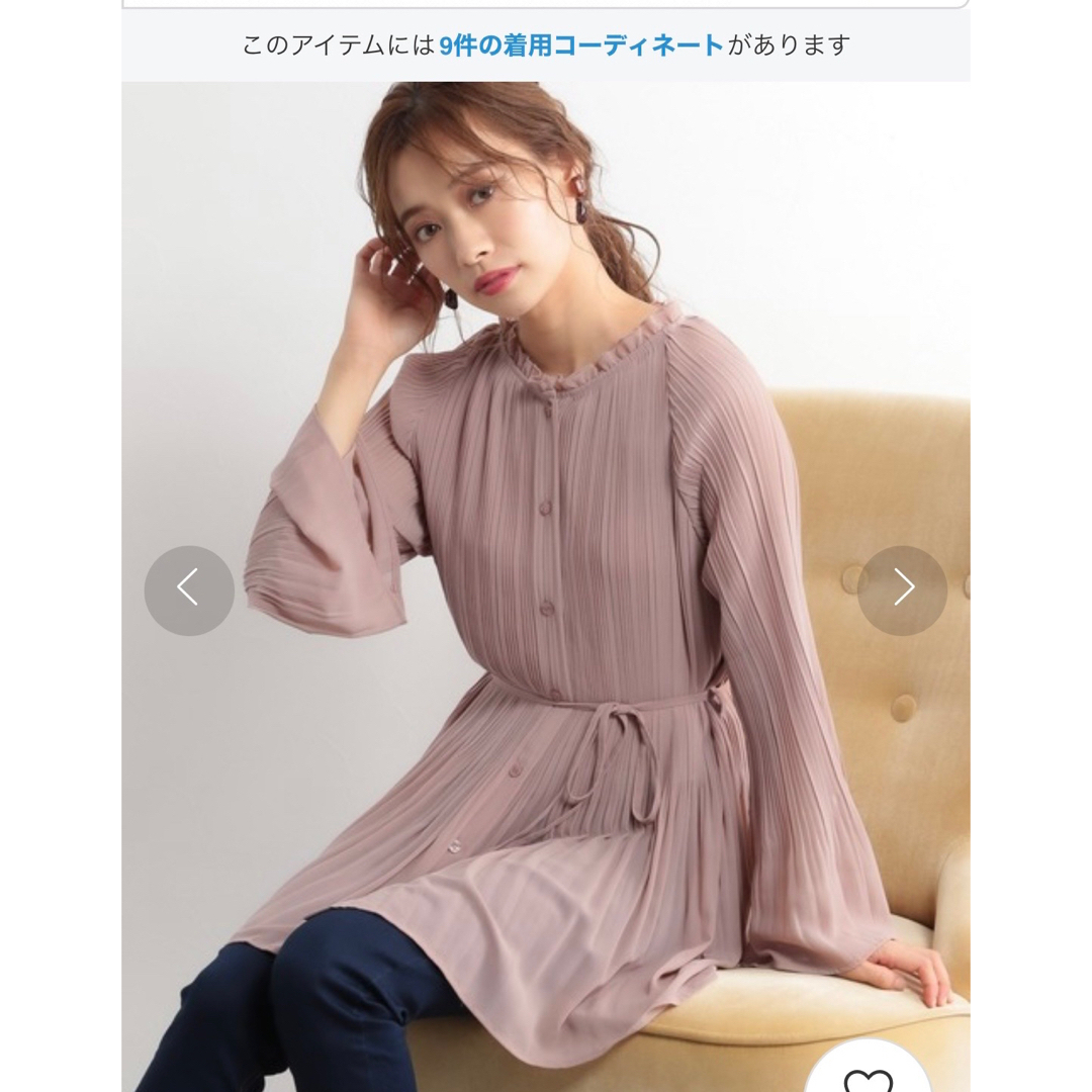 mysty woman(ミスティウーマン)の2WAYプリーツチュニックブラウス mystywoman 秋服 レディース レディースのトップス(シャツ/ブラウス(長袖/七分))の商品写真