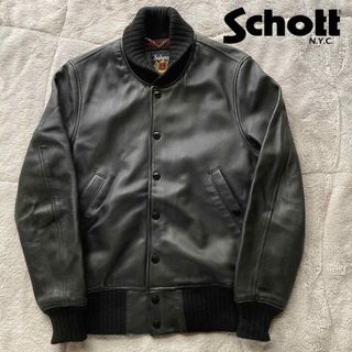 美品　Schott 100周年記念　 オールラムレザー　スタジャン