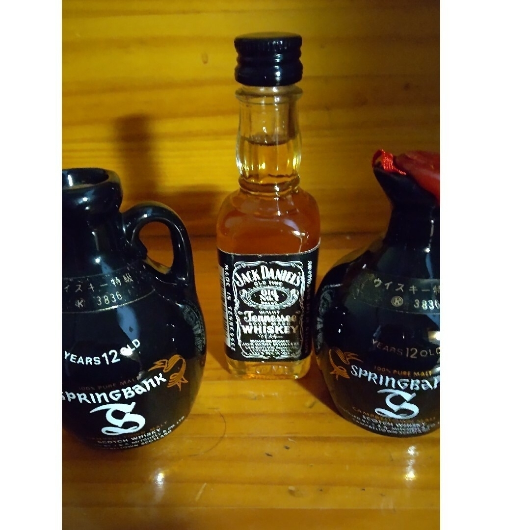 JACK DANIEL'S(ジャックダニエル)のスプリングバンク　12年　37ml2本、ジャックダニエル　50ml1本43% 食品/飲料/酒の酒(ウイスキー)の商品写真