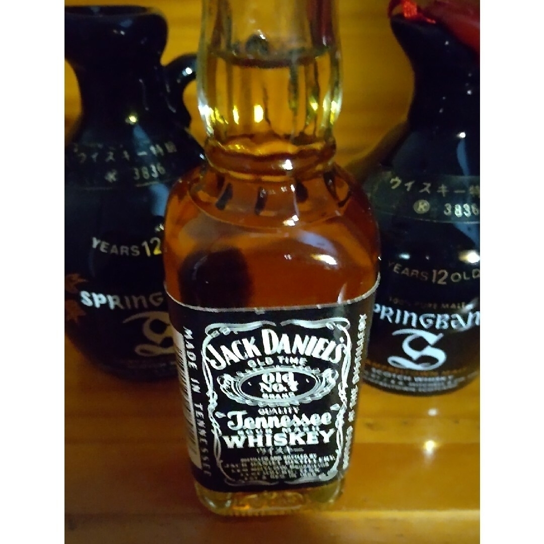 JACK DANIEL'S(ジャックダニエル)のスプリングバンク　12年　37ml2本、ジャックダニエル　50ml1本43% 食品/飲料/酒の酒(ウイスキー)の商品写真