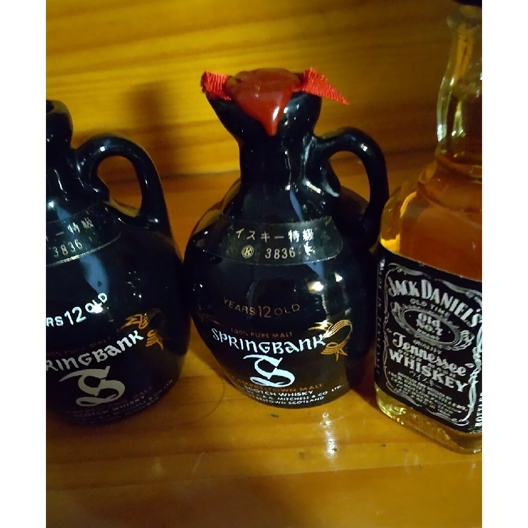 JACK DANIEL'S(ジャックダニエル)のスプリングバンク　12年　37ml2本、ジャックダニエル　50ml1本43% 食品/飲料/酒の酒(ウイスキー)の商品写真