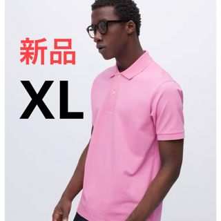 ユニクロ(UNIQLO)の新品　ユニクロ　ドライカノコポロシャツ（半袖）XLサイズ　ピンク(ポロシャツ)