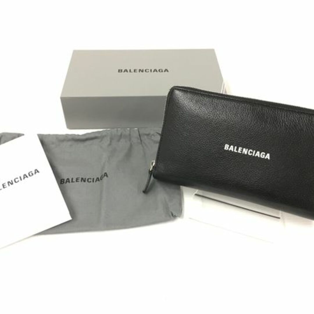 BALENCIAGA バレンシアガ グレイン カーフスキン 長財布 ブラック メンズ T7887244