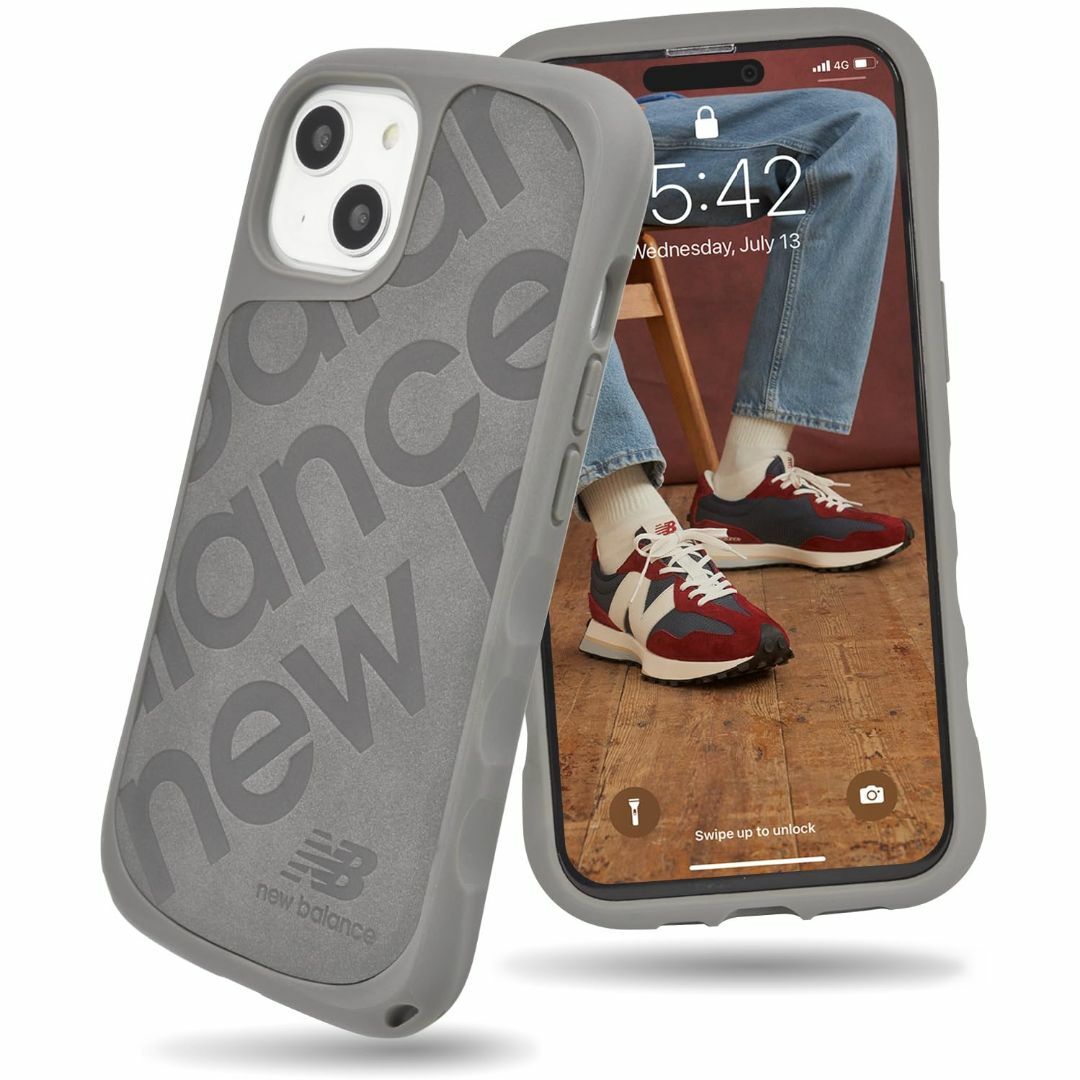 【色:グレー】【 New Balance 正規品 】 iPhone15 対応 ケ