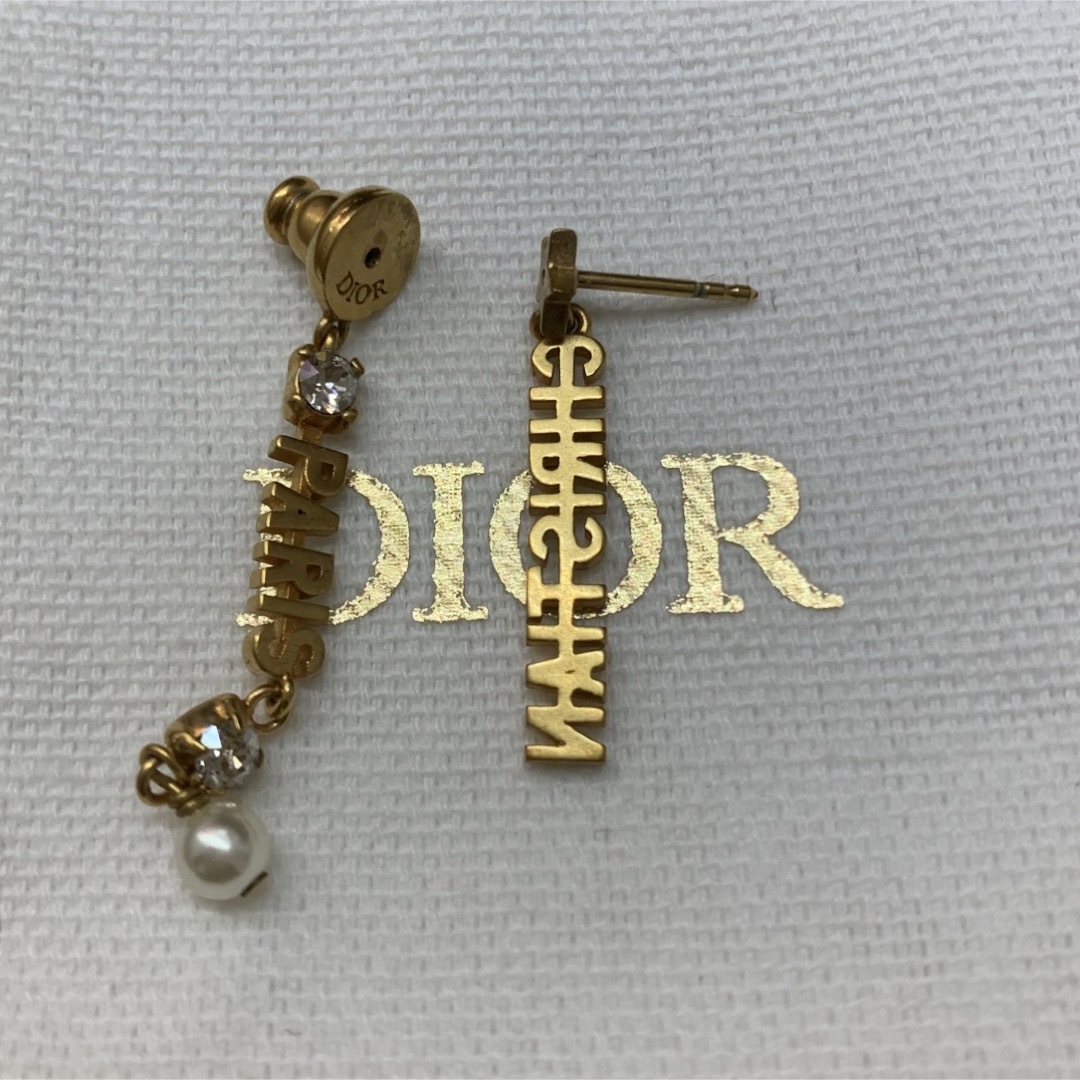 Dior ファションジュエリー　ゴールド　ピアス　ロゴ 7