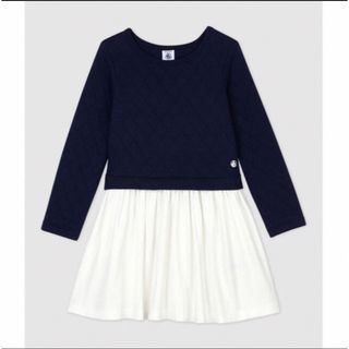 プチバトー(PETIT BATEAU)の6A プチバトー　チュビック切り替えワンピース(ワンピース)