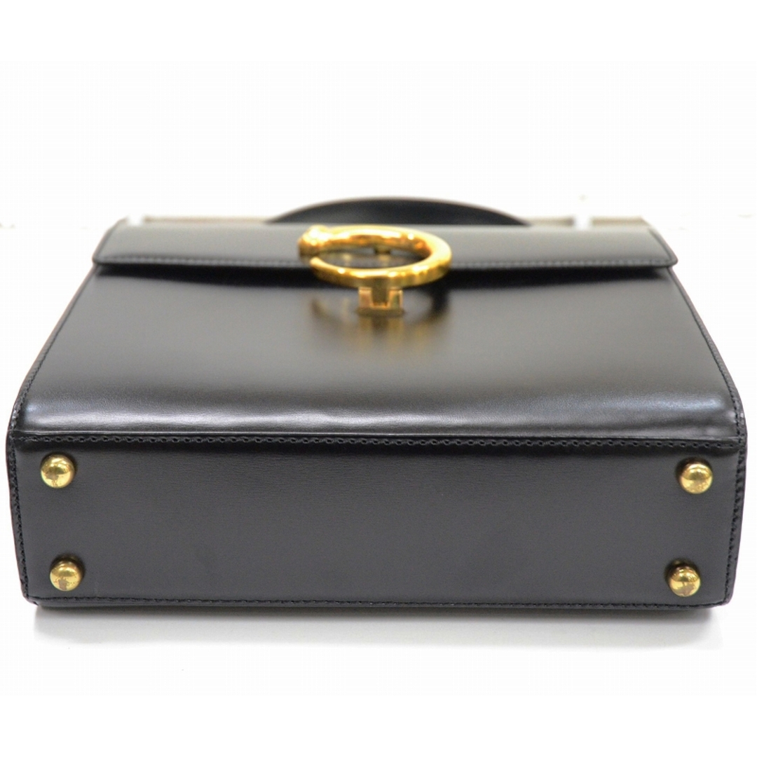 Cartier カルティエ パンテール ハンドバッグ パンサーライン ブラック ゴールド金具 レザー 本革 手提げカバン  JA-17590ハンドバッグ