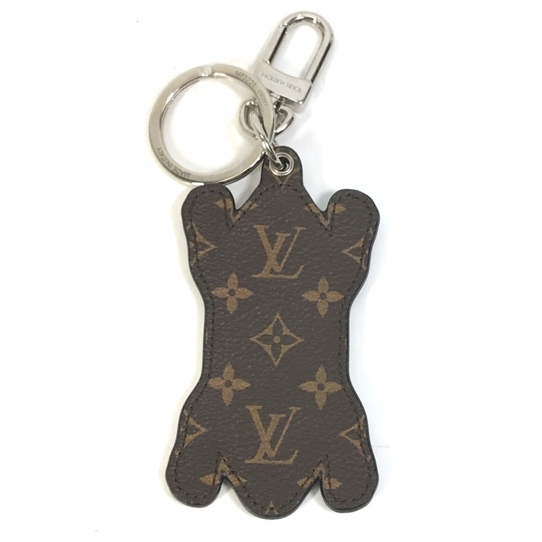 ルイヴィトン LOUIS VUITTON ポルト クレ・LV MADE タイガー MP3221 NIGOコラボ モノグラム バッグチャーム  キーホルダー レザー イエロー×ブラウン 美品