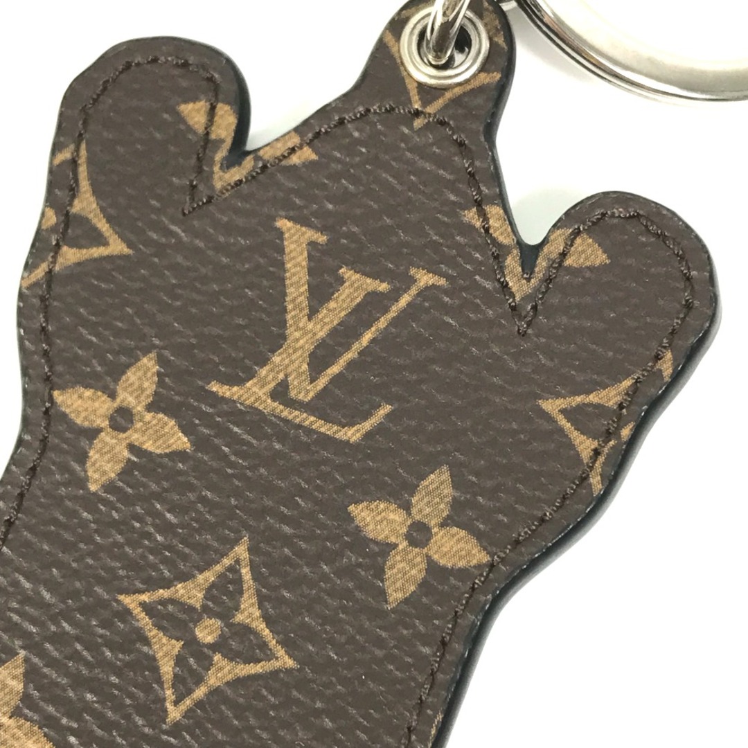 ルイヴィトン LOUIS VUITTON ポルト クレ・LV MADE タイガー MP3221 NIGOコラボ モノグラム バッグチャーム  キーホルダー レザー イエロー×ブラウン 美品