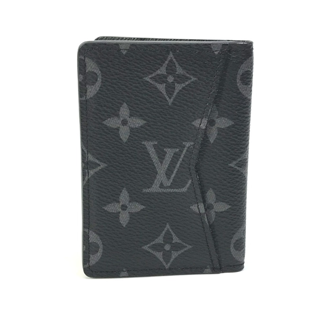 LOUIS VUITTON(ルイヴィトン)のルイヴィトン LOUIS VUITTON オーガナイザー・ドゥポッシュ M61696  モノグラムエクリプス 名刺入れ 二つ折り パスケース モノグラムエクリプスキャンバス ブラック レディースのファッション小物(パスケース/IDカードホルダー)の商品写真