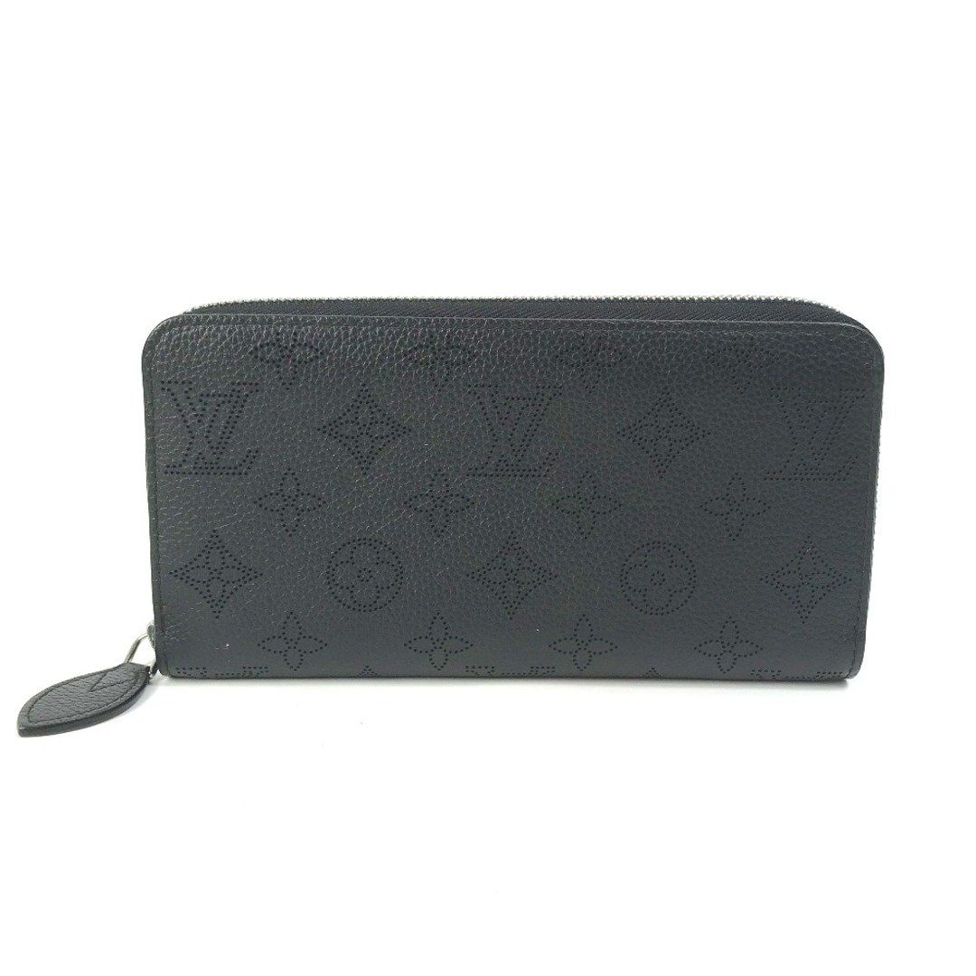 ルイヴィトン LOUIS VUITTON ジッピーウォレット M61867 モノグラムマヒナ ラウンドファスナー 長財布 モノグラムマヒナ ブラック 美品ファッション小物