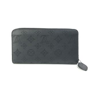 ルイヴィトン(LOUIS VUITTON)のルイヴィトン LOUIS VUITTON ジッピーウォレット M61867 モノグラムマヒナ ラウンドファスナー 長財布 モノグラムマヒナ ブラック 美品(財布)