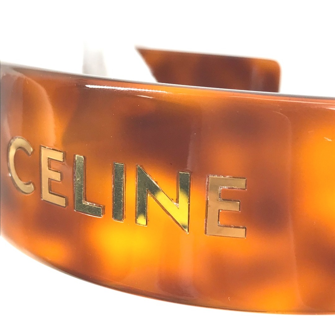 celine(セリーヌ)のセリーヌ CELINE ヘアアクセサリー ロゴ カチューシャ プラスチック ブラウン レディースのヘアアクセサリー(カチューシャ)の商品写真