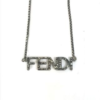 フェンディ(FENDI)のフェンディ FENDI ロゴ アクセサリー ネックレス メタル シルバー系(ネックレス)