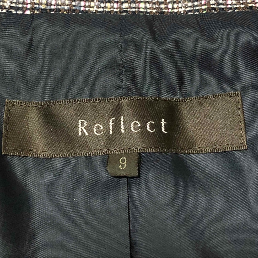 【美品】Reflect ツイード　ミックスツイード　ジャケット