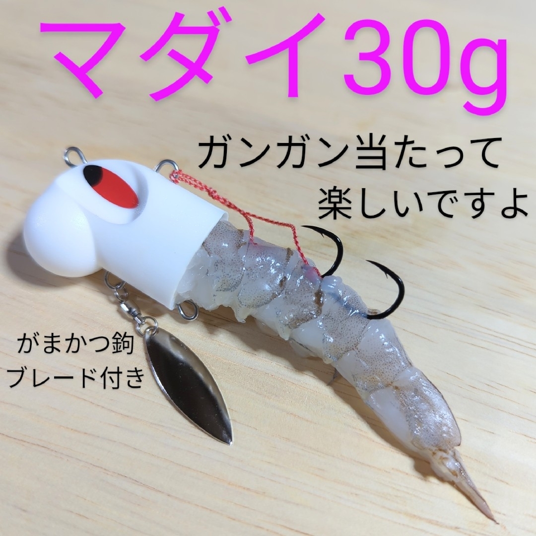 がまかつ(ガマカツ)のシャローマダイ・30g・釣れない時の餌頼み・エビやキビナゴが簡単にセットできます スポーツ/アウトドアのフィッシング(ルアー用品)の商品写真