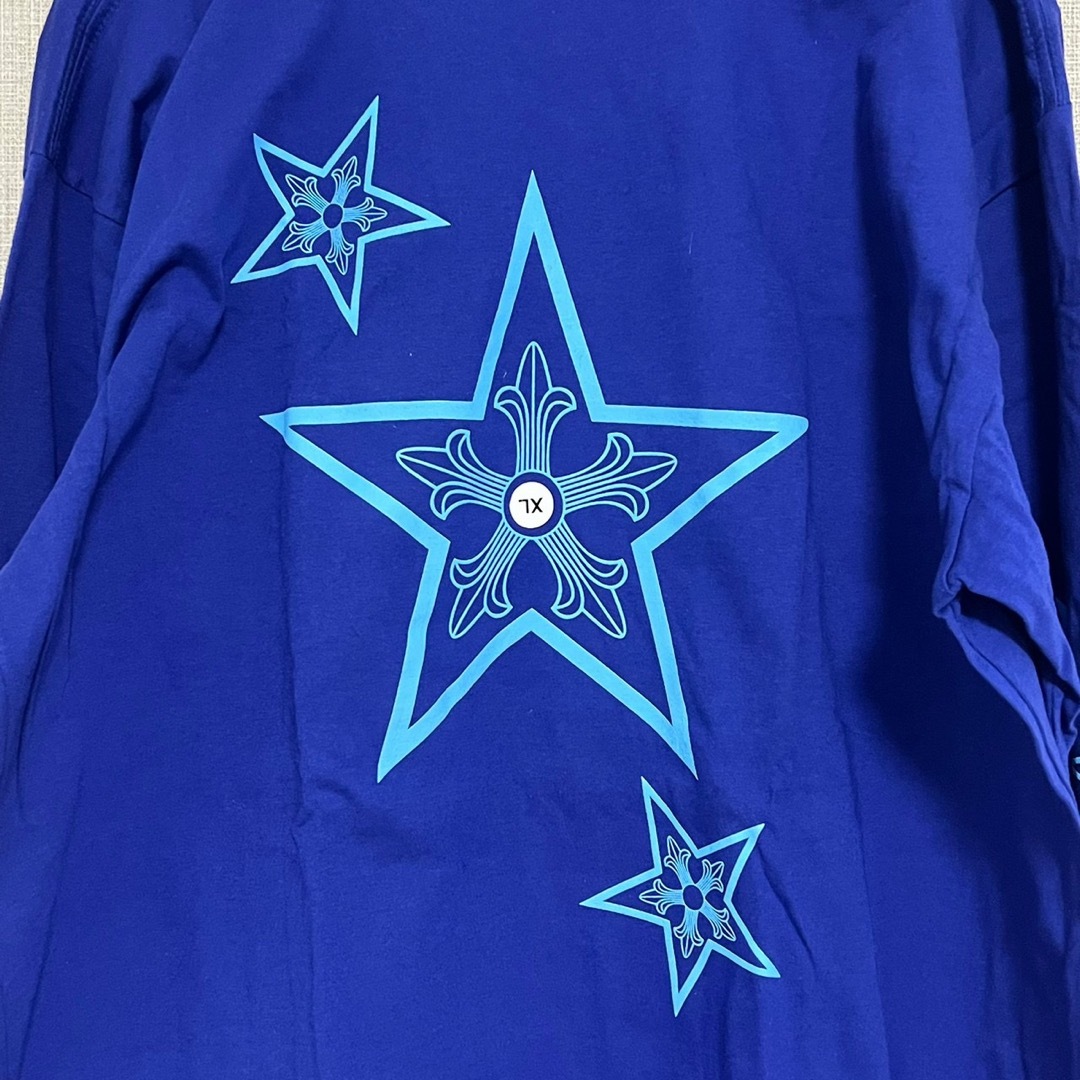 Chrome Hearts(クロムハーツ)の未使用新品 クロムハーツ 長袖Tシャツ トップス ブルー XL 約13万円 メンズのトップス(Tシャツ/カットソー(七分/長袖))の商品写真