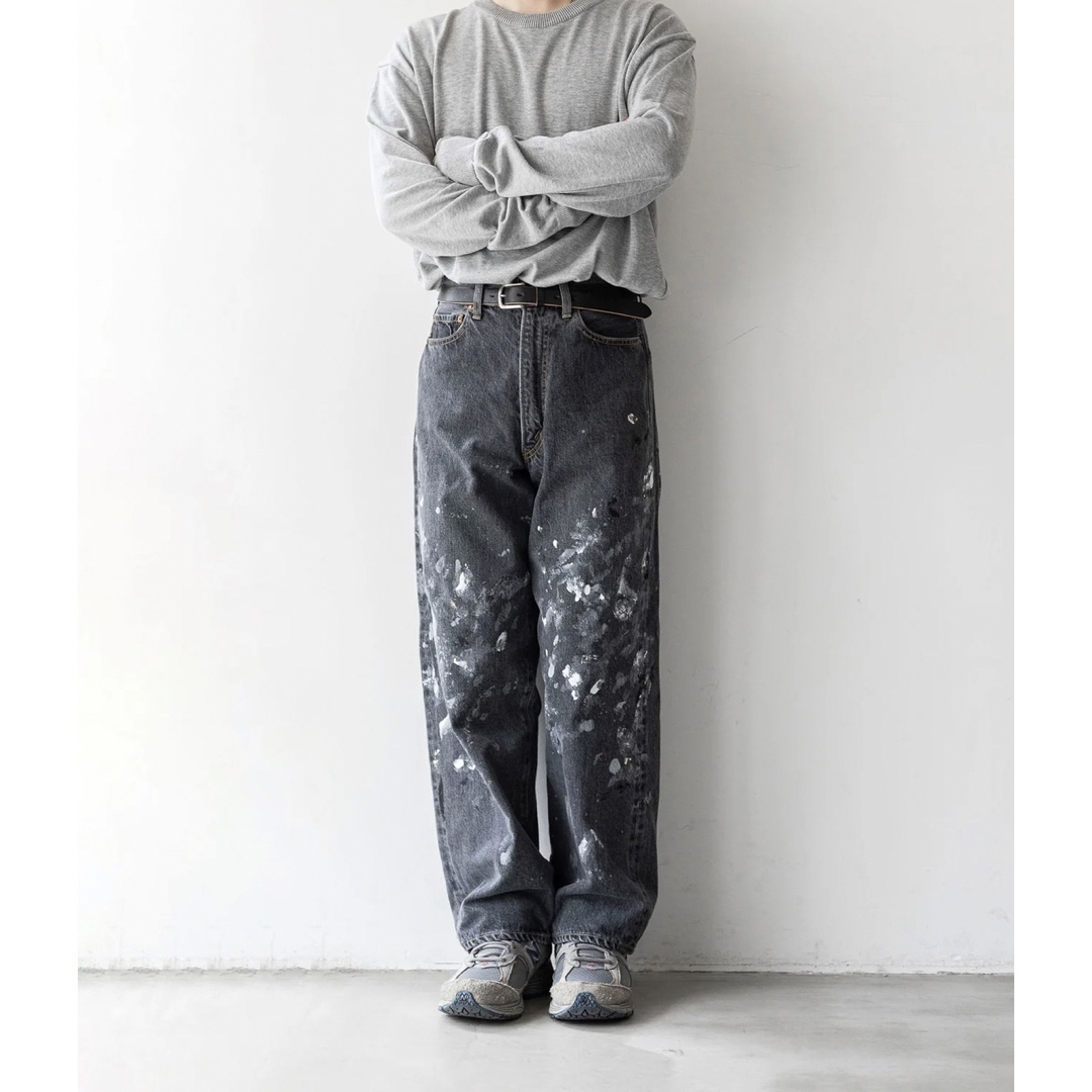interim milk paint baggy denim trousers メンズのパンツ(デニム/ジーンズ)の商品写真