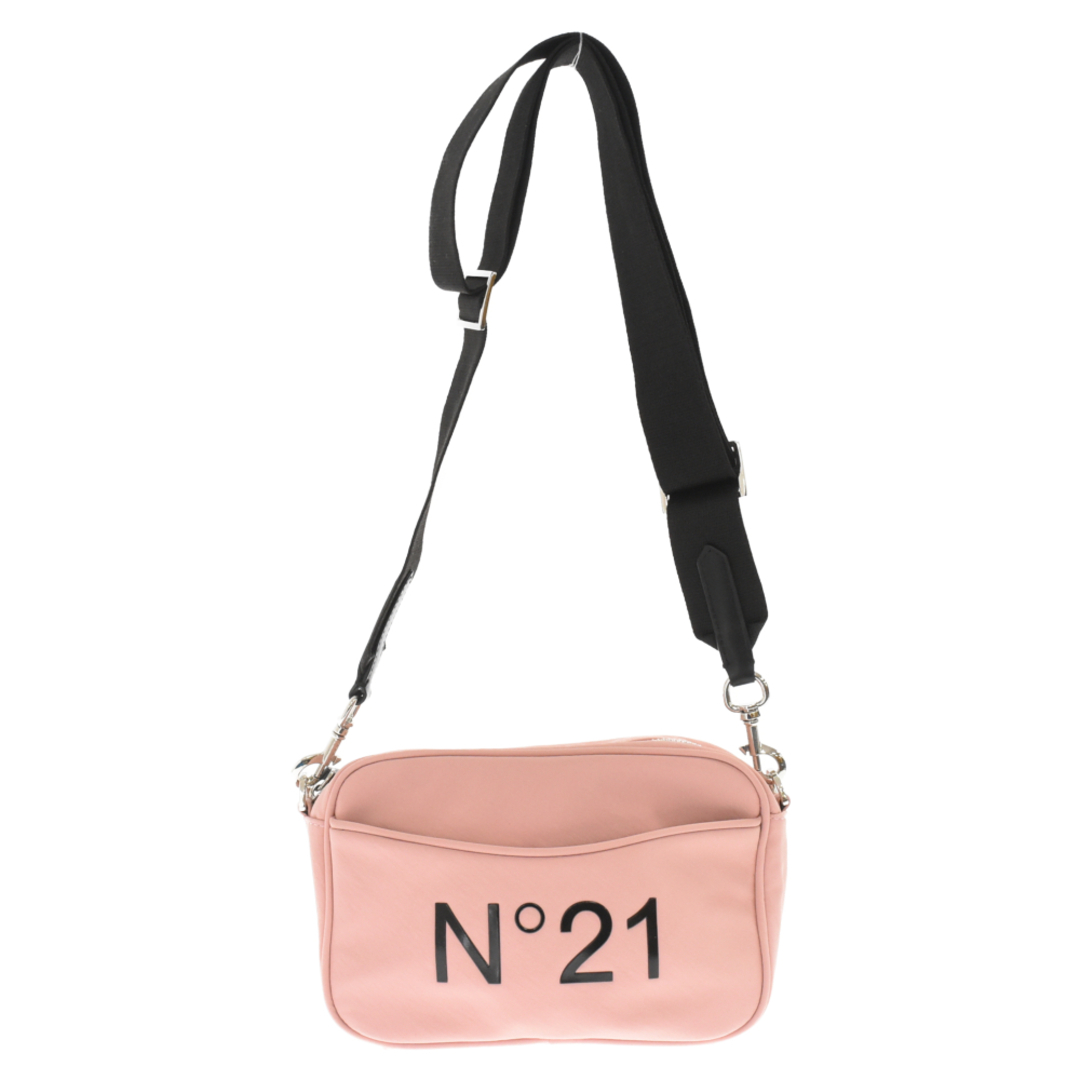 N21 numero ventuno ヌメロ ヴェントゥーノ ロゴプリントナイロンショルダーバッグ ボディ ピンク