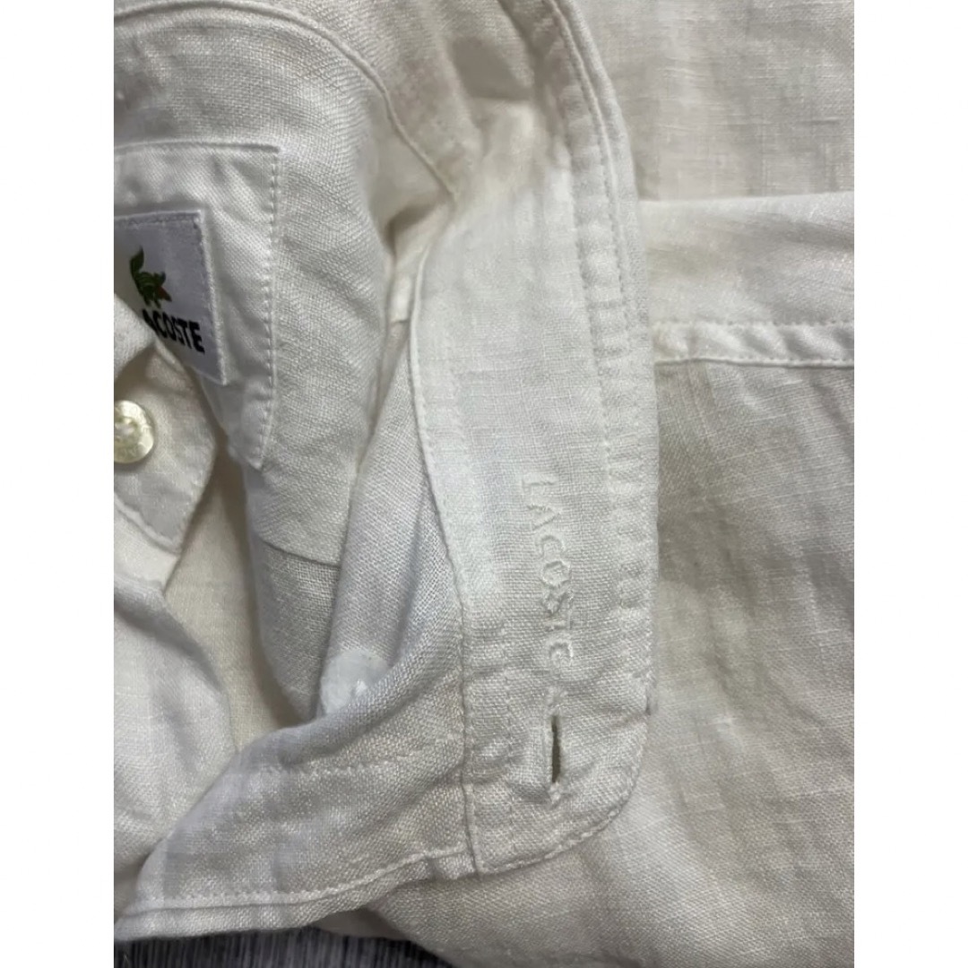 LACOSTE(ラコステ)の★良品★ラコステ 半袖リネンシャツ ホワイト/サイズ：2 メンズのトップス(シャツ)の商品写真