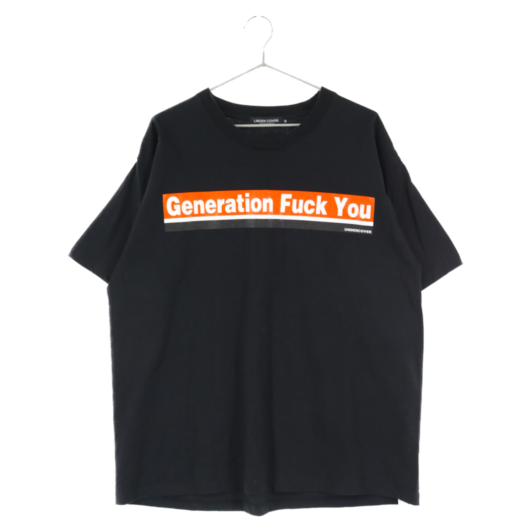 515センチ袖丈UNDERCOVER アンダーカバー Generation fuck you S/S Tee ジェネレーションファックユーショートスリーブTシャツ 半袖Tシャツ 復刻 ブラック