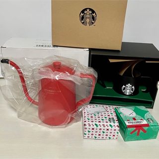 スターバックス(Starbucks)の【新品未使用】Starbucks ホリデー☃︎ケトル セット☆(調理道具/製菓道具)