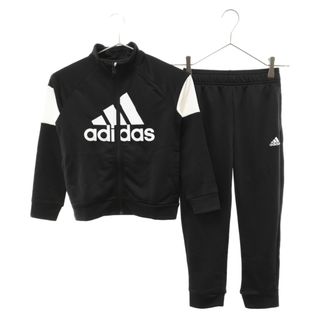 アディダス(adidas)のadidas アディダス キッズ フロントロゴプリントトラックジャケット トラックパンツ セットアップ トラックスーツ ジャージ DV1740 ブラック(セットアップ)