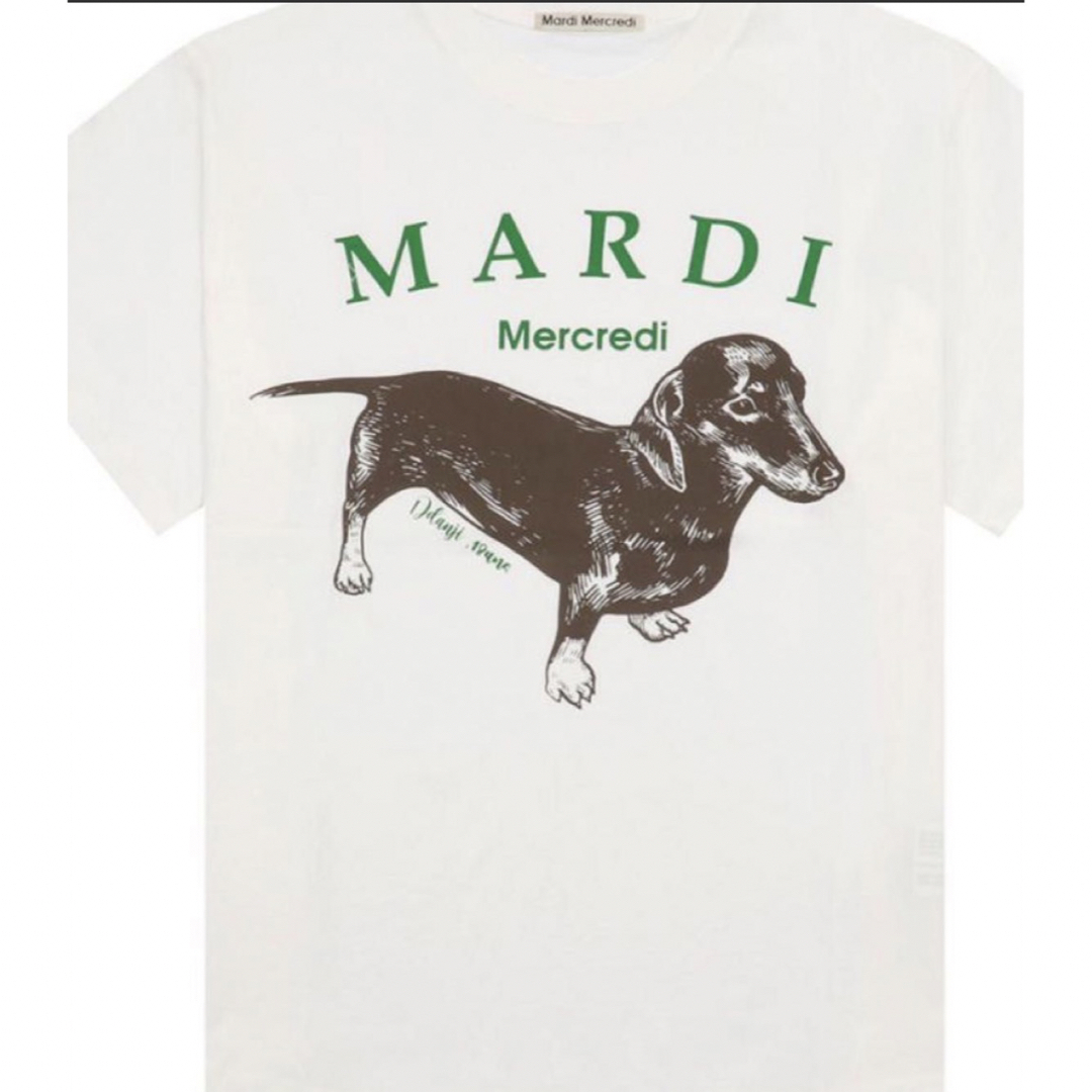 Mardi Mercredi マルディメクルディ 半袖Tシャツ ホワイトグリーンの ...